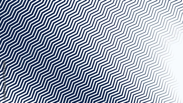 Obraz Blue and White Zigzag Stripes Line Abstract Background with Modern Dynamic Geometric Pattern Design