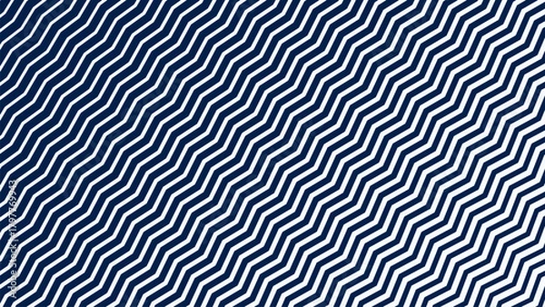 Obraz Blue and White Zigzag Stripes Line Abstract Background with Modern Dynamic Geometric Pattern Design