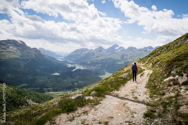 Obraz hiking in the engadin