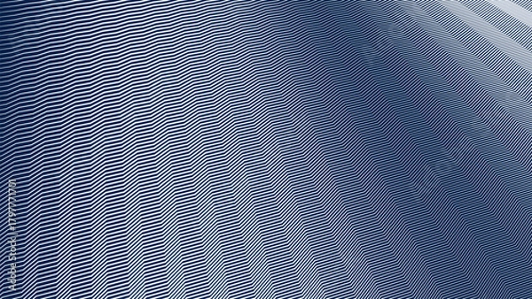 Obraz Blue and White Zigzag Stripes Line Abstract Background with Modern Dynamic Geometric Pattern Design