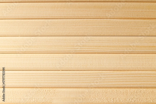 Fototapeta Horizontal pattern of pure natural wood slats in warm color