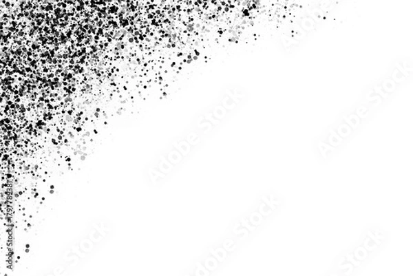 Obraz Black Ink Splatter Border on White Background