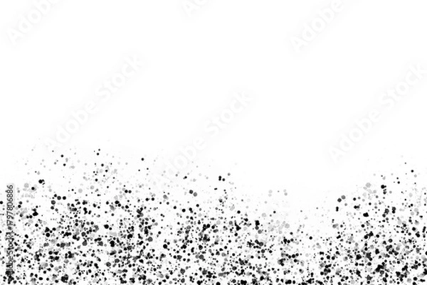 Obraz Black Ink Splatter Border on White Background