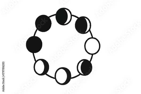 Fototapeta Colorful vector illustration of a dog with headphones and cat molecular network concept design symbol