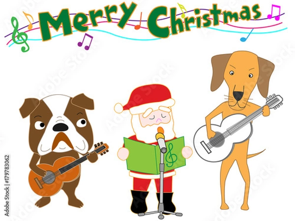 Fototapeta 犬のクリスマスコンサート
