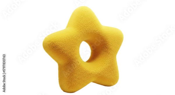 Obraz Yellow star with hole, a fuzzy and soft object