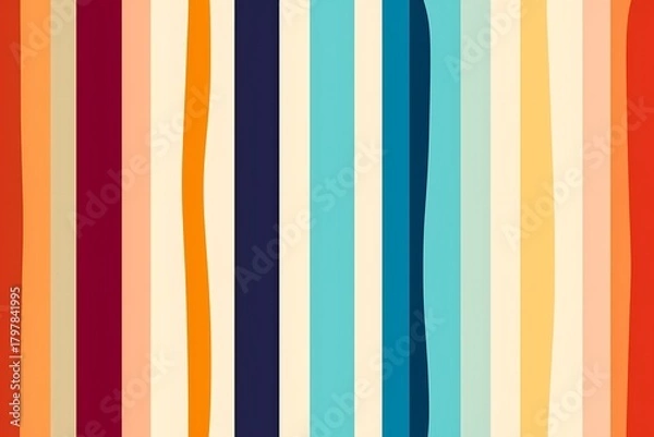 Obraz Vibrant vertical stripes with a textured brush stroke effect