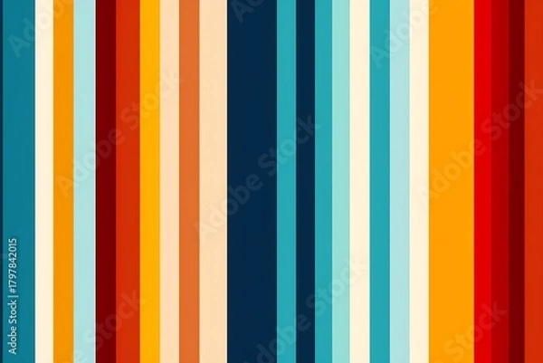 Obraz Vibrant vertical stripes of assorted colors create a dynamic abstract background