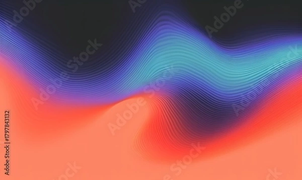 Obraz Abstract wavy gradient background with vibrant colors and grainy texture