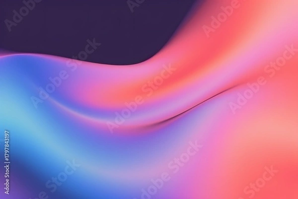 Obraz Abstract flowing waves of vibrant gradient colors with soft light effects