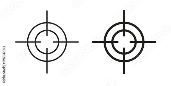 Obraz Aim icon with editable stroke and flat vector pack