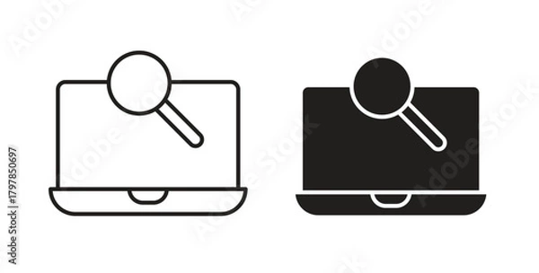 Obraz Browsing icon with editable stroke and flat vector pack