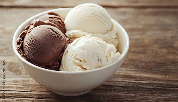 Fototapeta Chocolate and Vanilla Ice Cream