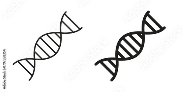 Obraz DNA icon with editable stroke and flat vector pack