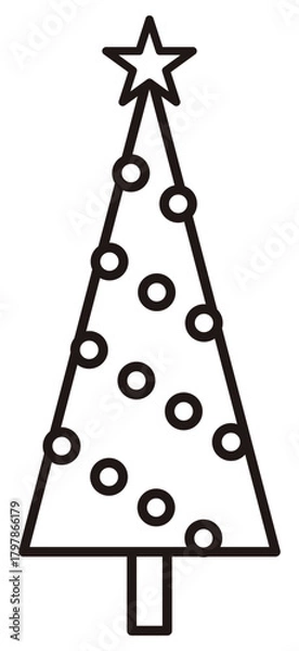 Obraz Christmas Tree | Xmas tree Artwork | Festive Vector Art