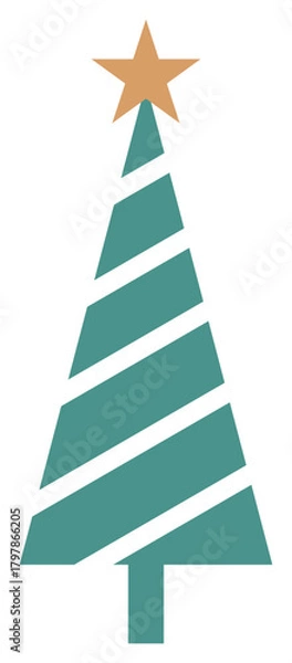 Obraz Christmas Tree | Xmas tree Artwork | Festive Vector Art