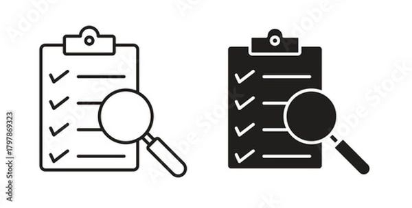 Obraz Inspection icon with editable stroke and flat vector pack