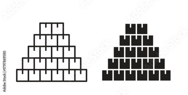 Obraz Inventory icon with editable stroke and flat vector pack