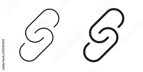 Obraz Link icon with editable stroke and flat vector pack