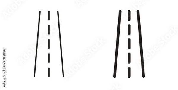 Obraz Road icon with editable stroke and flat vector pack