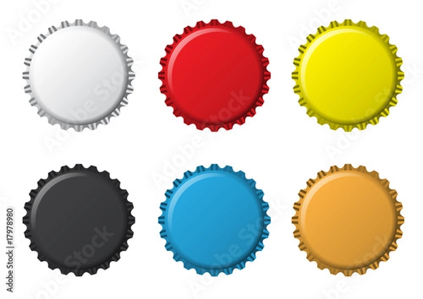 Obraz isolated_colors_bottlecaps