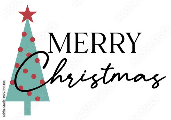 Obraz Merry Christmas | Xmas Tree | Festive Vector Artwork