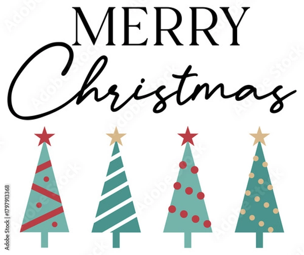 Obraz Merry Christmas | Xmas Tree | Festive Vector Artwork
