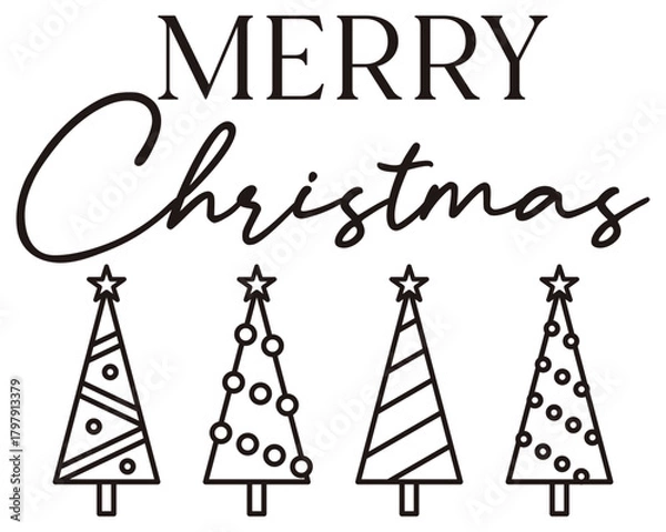 Obraz Merry Christmas | Xmas Tree | Festive Vector Artwork