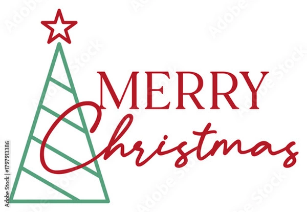 Obraz Merry Christmas | Xmas Tree | Festive Vector Artwork