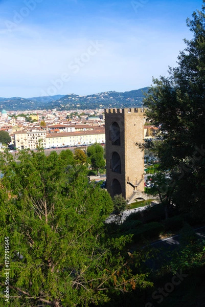 Obraz Ancient Watchtower Overlooking Florence Cityscape
