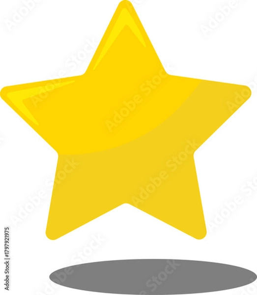 Fototapeta Golden Star with Shadow