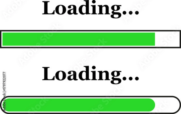 Fototapeta Green loading progress bars