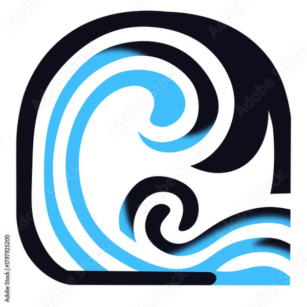 Obraz abstract blue wave