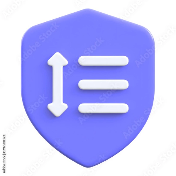 Fototapeta Data filter concept with up down arrows Flat 3D UI Icon