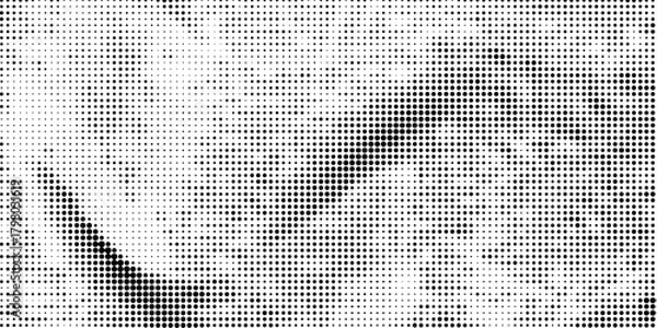 Fototapeta fun beautiful black and white shadow halftones retro pop art funky urban colorful comic book. Dotted halftone gradient texture. Vanishing polka dot background. Repeating dots gradation pattern backgro