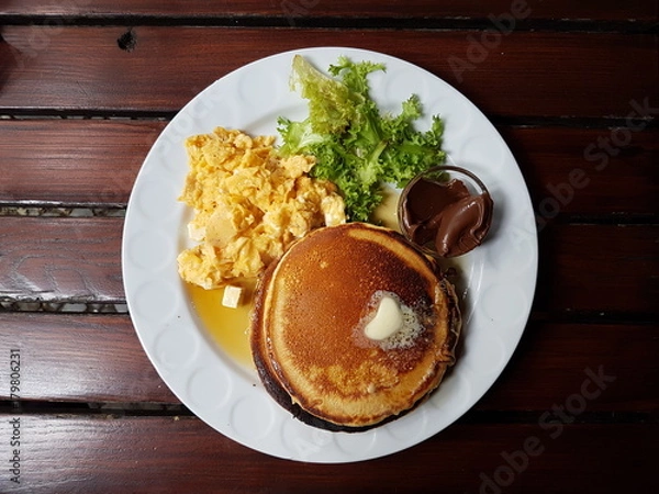 Obraz sweet pancake with scrambled eggs