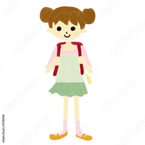 Fototapeta ランドセルの女の子