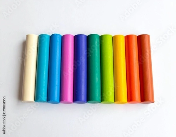 Obraz colorful crayons isolated on white background
