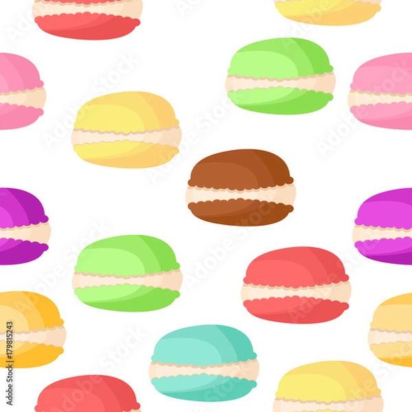 Obraz Pattern different colorful macaroons.