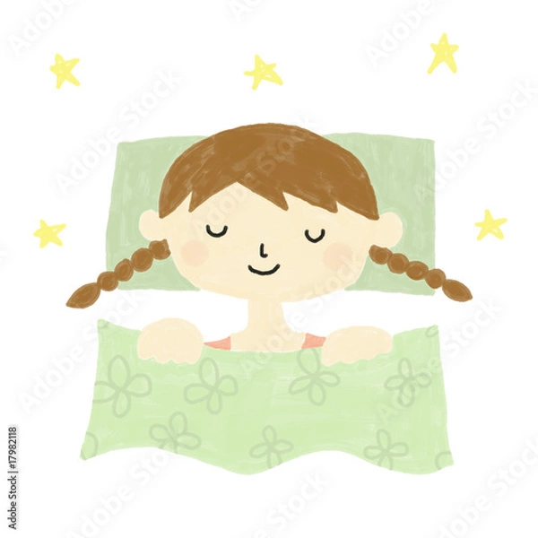 Obraz 睡眠中の女の子