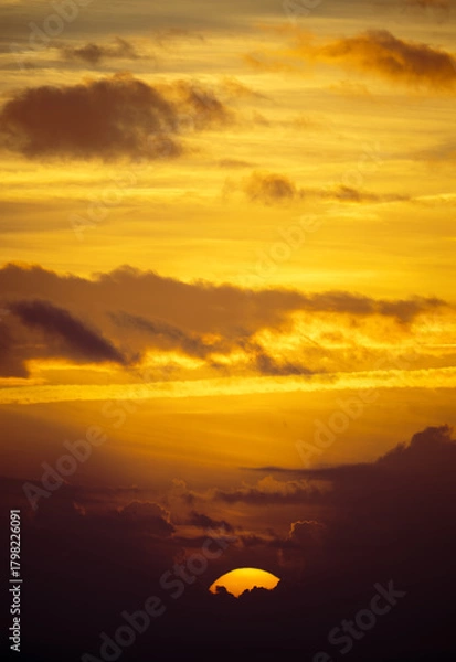 Obraz Por do sol laranja