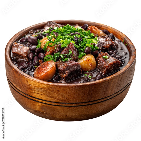 Obraz Feijoada or beans stew isolated on transparent background