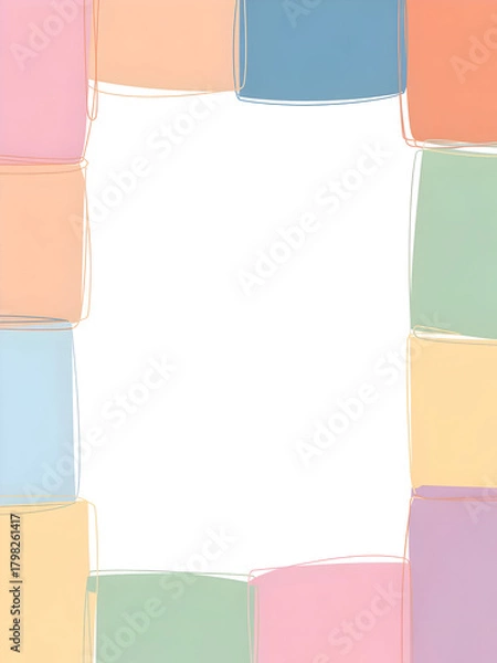 Obraz Pastel Block Frame Background