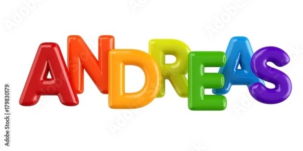 Obraz Bubbletext Name Andreas
