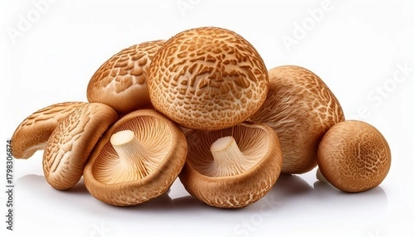Obraz Shiitake Mushroom Isolated On White Background
