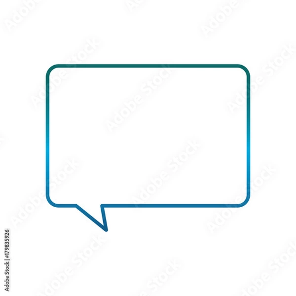 Fototapeta speech bubble icon over white background vector illustration