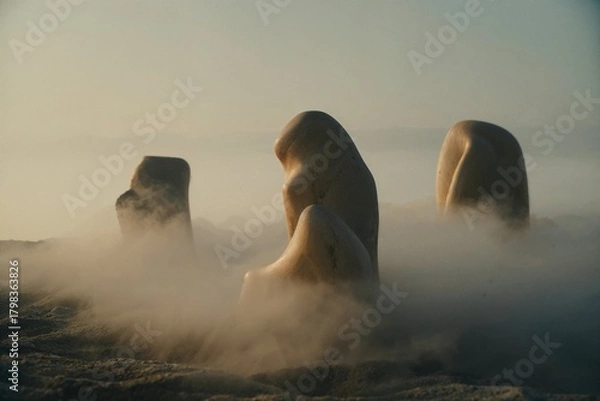 Obraz Stone formations in the fog