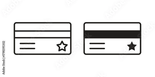 Fototapeta Loyalty card icon concept outline symbol design. Simple element illustration.