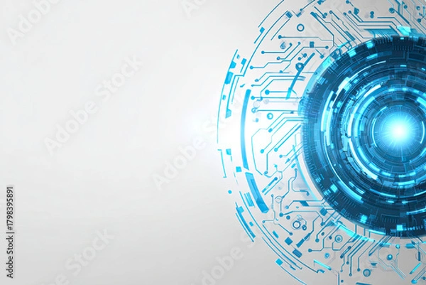 Fototapeta Abstract digital technology circle design