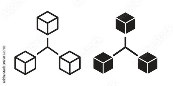 Obraz Modules icon concept outline symbol design. Simple element illustration.